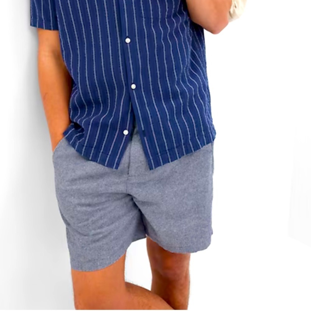 Gap Men's 7 In. Linen Shorts in Blue Pearl Sz M